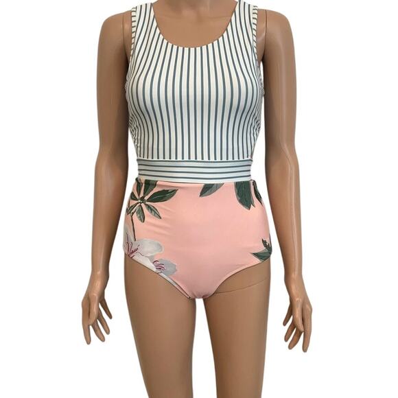 Albion XS Fit Island Fever back tie one piece swimsuit SW 3005 - Picture 5 of 11